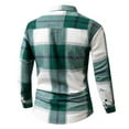 thumbnail image 3 of LNWUY (M-5XL) Big and Tall Men’s Plaid Flannel Shirts Long Sleeve Casual Button Down Slim Fit Business Work Shirts Green XXL, 3 of 3