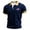Dark Blue, variant on Patriotic Independence Day Casual Shirt Breathable Everyday Knit Lightweight Slim Fit With Decorative Buttons Polyester For Summer 4th Of July Holiday Season