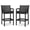 black, variant on Set of 2 Outdoor Bar Stools – 44.5" Tall Wicker Patio Chairs with Cushions, Ergonomic Back, Armrests & Footrests, Weather-Resistant High Top Barstools for Garden, Poolside, Deck, Balcony