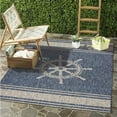 thumbnail image 3 of 8â€™ x 9â€™ Navy Ship Helm Indoor Outdoor Area Rug, 3 of 9