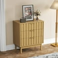 thumbnail image 6 of RoyalCraft 3 Drawer Nightstand Set of 2, Modern Fluted Chest of Drawers, Wooden Storage Night Stand Side Table with Chic Edge Pull, Perfect for Bedroom, Living Room, Entryway, Natural Wood Tone, 6 of 16