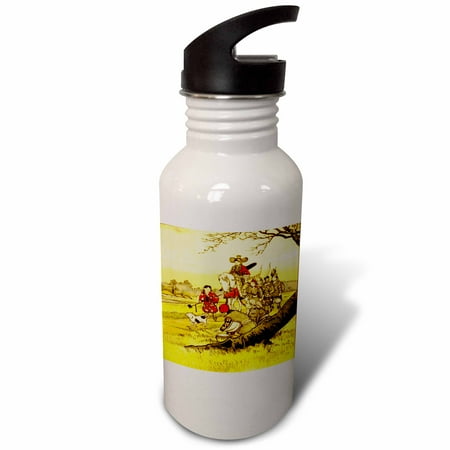

3dRose Picture Of A Japanese Painting Samurai On A Horse Sports Water Bottle 21oz