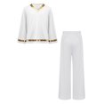 thumbnail image 4 of Aislor Boys Praise Dance Outfits Liturgical Worship Pullover Top with Wide Leg Pants Bottom for Themed Party White 12, 4 of 7