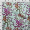 thumbnail image 4 of oneOone Cotton Silk Light Blue Fabric Tropical Floral Diy Clothing Quilting Fabric Print Fabric By Yard 42 Inch Wide, 4 of 4
