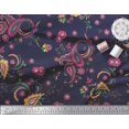 thumbnail image 3 of Soimoi Velvet Fabric Floral & Paisley Print Fabric by Yard 58 Inch Wide, 3 of 5