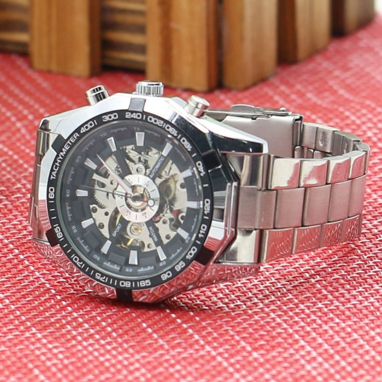 Deyuer Men s Hollow Skeleton Dial Automatic Mechanical Stainless