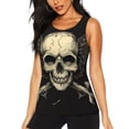 thumbnail image 3 of Goofa Gothic Winged Skull Printed Womens Workout Tops for Women Sleeveless Yoga Shirts Athletic Running Tank Tops Sleeveless Gym Clothes Workout Apparel-Small, 3 of 9