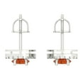 thumbnail image 4 of Clara Pucci 3.64 ct Brilliant Marquise Cut Halo Studs VVS1 Genuine Conflict free Red Zircon Solid 14K White Gold Designer Everyday Earrings Screw back, 4 of 5