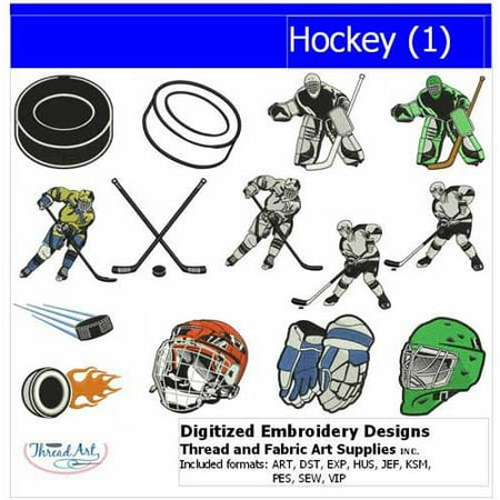 Brazilian Embroidery Design - Threadart Machine Embroidery Designs Hockey(1) CD