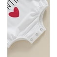 thumbnail image 6 of Infant Baby Valentine's Day Jumpsuit LetterHeart Print Round Neck Long Sleeve Romper, 6 of 7