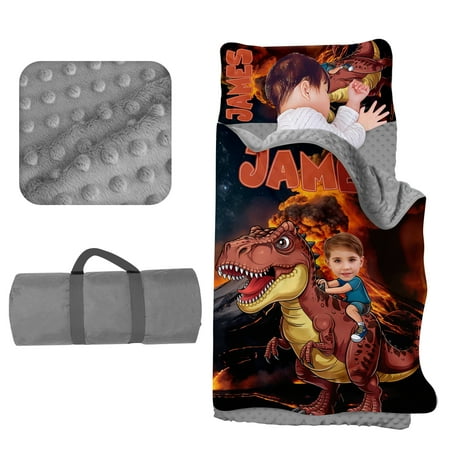 AOLOA Custom Toddler Nap Mat for Daycare Boys Travel Sleeping Bag Kids Nap Mats with Pillow Blanket for Preschool Kindergarten Personalized Name Easy Carry Nap Sack Dinosaur Volcano AOLOA Custom Toddler Nap Mat for Daycare Boys Travel Sleeping Bag Kids Nap Mats with Pillow Blanket for Preschool Kindergarten Personalized Name Easy Carry Nap Sack Dinosaur Volcano