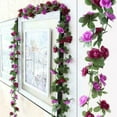 thumbnail image 7 of Artificial Flower Garland, Peony Vine Flowers Garland Hanging Silk Plants for Wedding, Vine Flowers Hanging Strings for Wedding Arch Table Wall Backdrop Artificial Plants Flowers Party Decor (White), 7 of 7