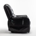 thumbnail image 5 of Oversized Power Lift Recliner Chair with Side Pocket for Elderly Adults, 180 Degree Lay Flat Electric Lounge Sofa Pu Armchair with Deep Upholstered Seat for Living Room, Capacity 400 Lbs, Black, 5 of 7