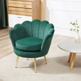 thumbnail image 2 of HOMCOM Modern Accent Chair Velvet Fabric Leisure Club Chair with Gold Legs, 2 of 10