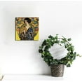 thumbnail image 2 of JEUXUS Woman with Fan (or Lady with Fan) by Gustav Klimt Famous Fine Art Reproduction World Famous Painting Replica on ped Print Wood Framed Canvas Art Wall Art - 16x16 inch, 2 of 4
