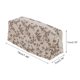 thumbnail image 2 of Ofertas Únicas 1 Pc Bolsa de Maquillaje con Estampado Floral para Vacaciones Beige de Terciopelo, 2 of 6