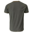 thumbnail image 4 of Jinda Men's Soft T Shirt Cotton Short Sleeve Henley Shirt Fashion Stretch Summer Lightweight Slim Fit Tee Dark Grey Small, 4 of 4