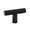 Matte Black, variant on Alno A2902-MB Vita Bella 1-3/4" Modern Knurled Industrial "T" Bar Designer Cabinet Knob /