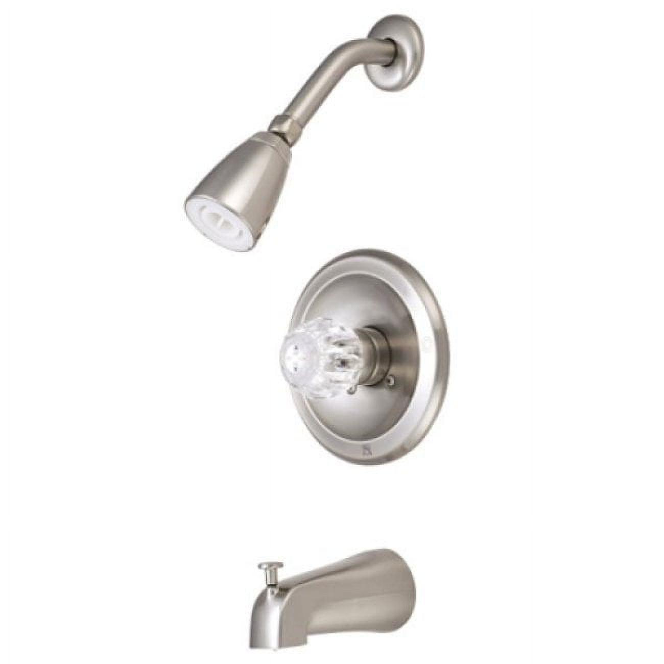 Kingston Brass KB3636AXSO Duscharmatur, Polished Nickel – Druckausgleichend, Mit Kreuzgriff