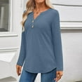 thumbnail image 6 of Women's long-sleeved casual formal tops V-neck fall clothing, 6 of 16