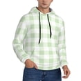 thumbnail image 2 of Fotbe Men's Hoodie with Green Checkboard Pattern - Kangaroo Pocket Pullover Hooded Sweatshirt, Perfect for Daily Wear, Travel, and Home-XX-Large, 2 of 7