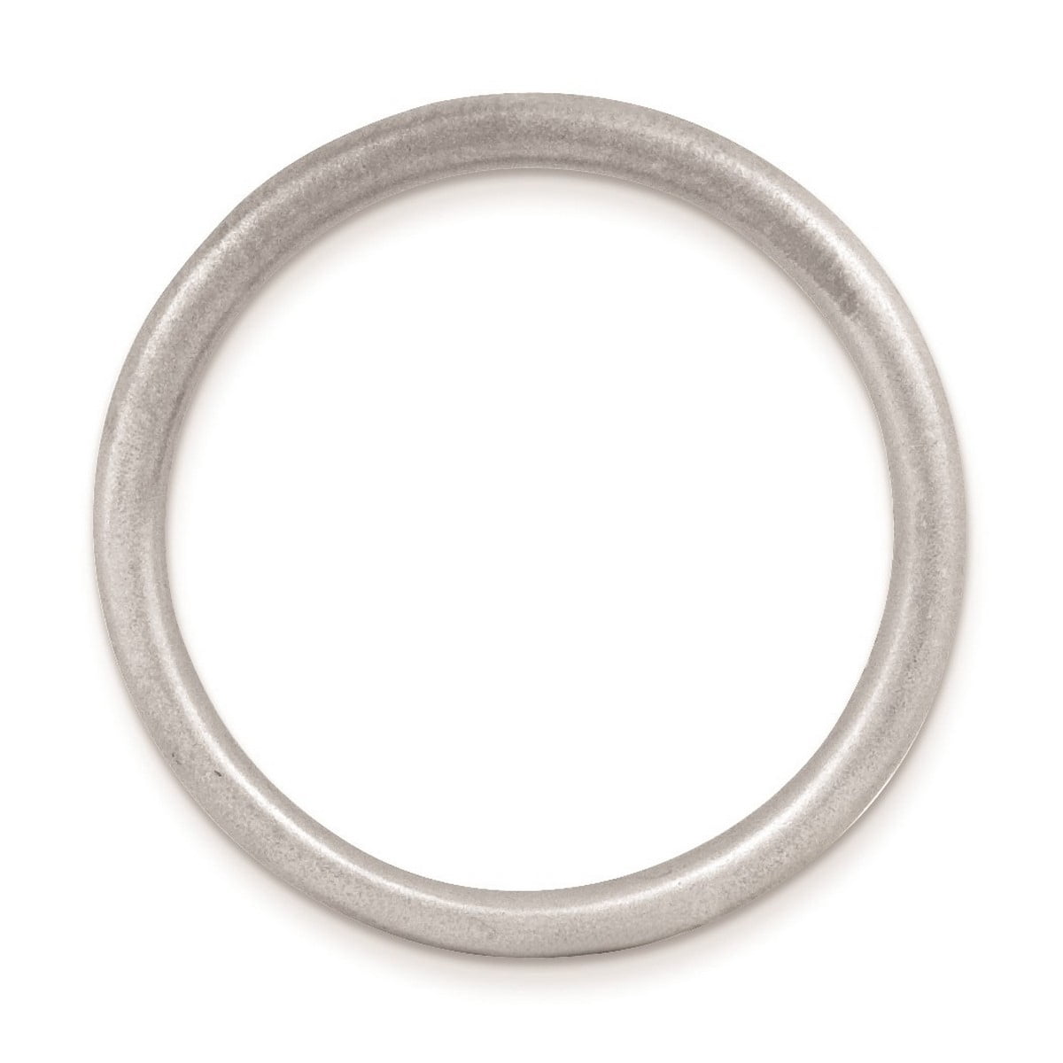 925 Sterling Silver Stackable Rhodium Satin Ring Size 6 Stackable Ring for Women - 2.9 Grams
