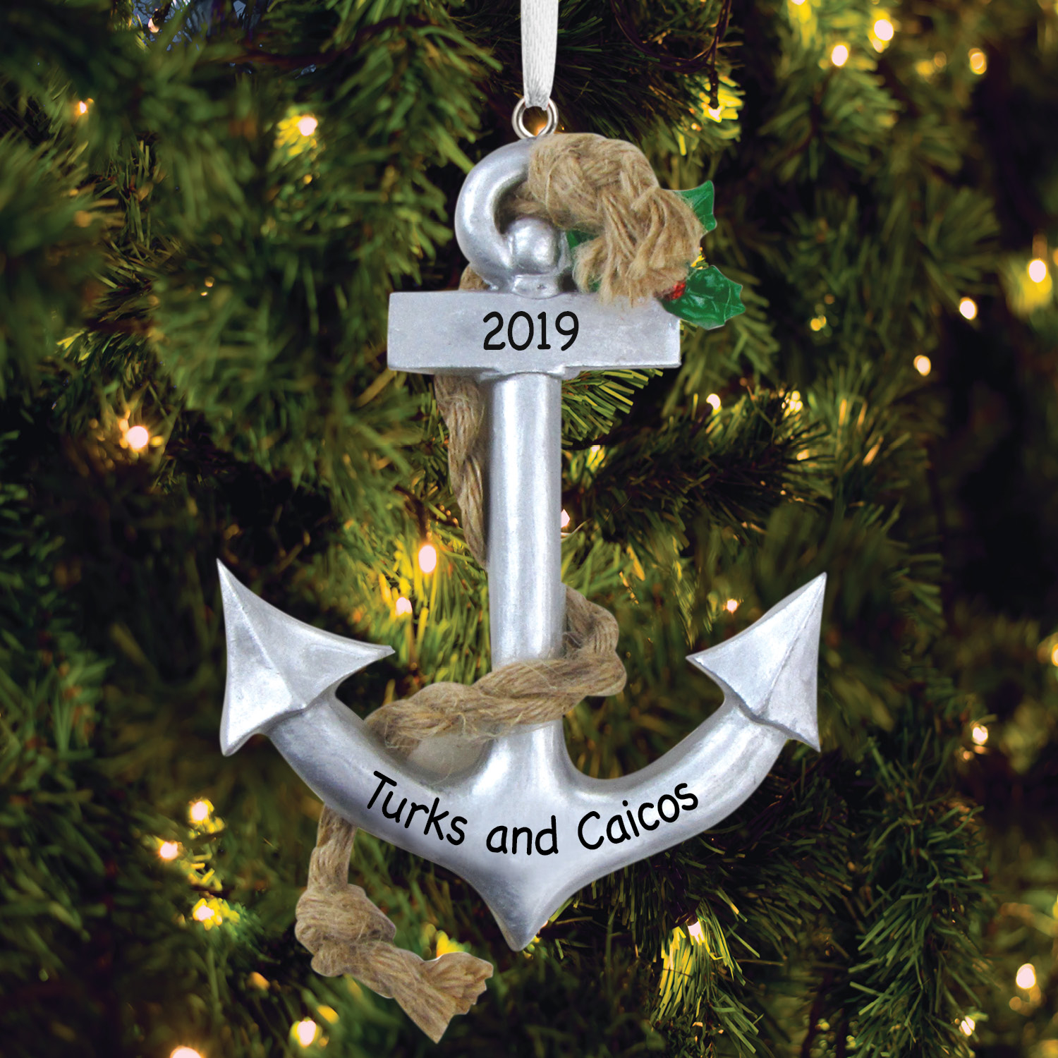 Personalized Anchor Christmas Tree Ornament