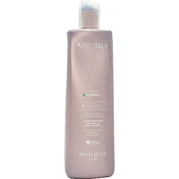 Tec Italy Shampooing Lumina pour Cheveux Blonds et Gris 1000 Ml/33,8 Oz