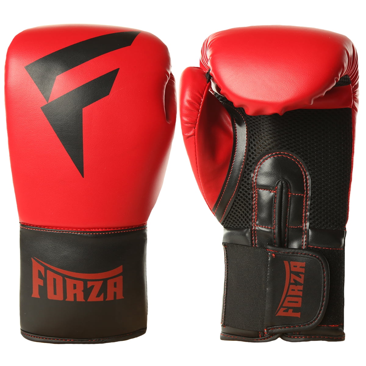 Black/Red Forza Sports Vinyl Boxing and MMA Focus Mitts 