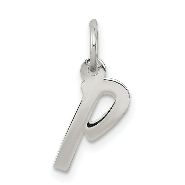 925 Sterling Silver Dainty Letter P Initiale Nom Monogramme Collier Pendentif Pendentif