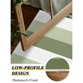 thumbnail image 4 of Sage Green and White Striped Area Rug for Bedroom 4x6 Ft Abstract Ombre Geometric Super Soft fuzzy Throw Rug Non-Slip Fluffy Plush Indoor Floor Carpet for Living Room Nursery Home Decor, 4 of 8