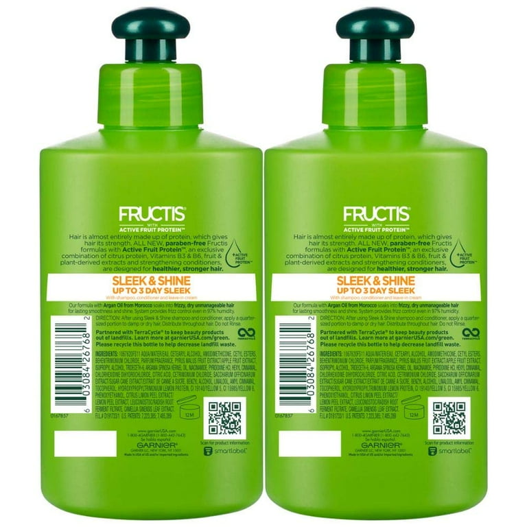 Garnier Fructis Sleek & Shine Intensely Smooth Leave-In Conditioning Cream 10.2 oz (Pack of 3)