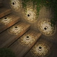 thumbnail image 3 of Mandala Solar Fence Lights Outdoor 2 Pack Solar Deck Step Wall Lamp Garden Decor, 3 of 7