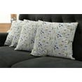 thumbnail image 5 of Ambesonne Nature Throw Pillow Cover 4 Pack, Poppies Daisies Rural, 24", Pale Green Yellow Blue, 5 of 5