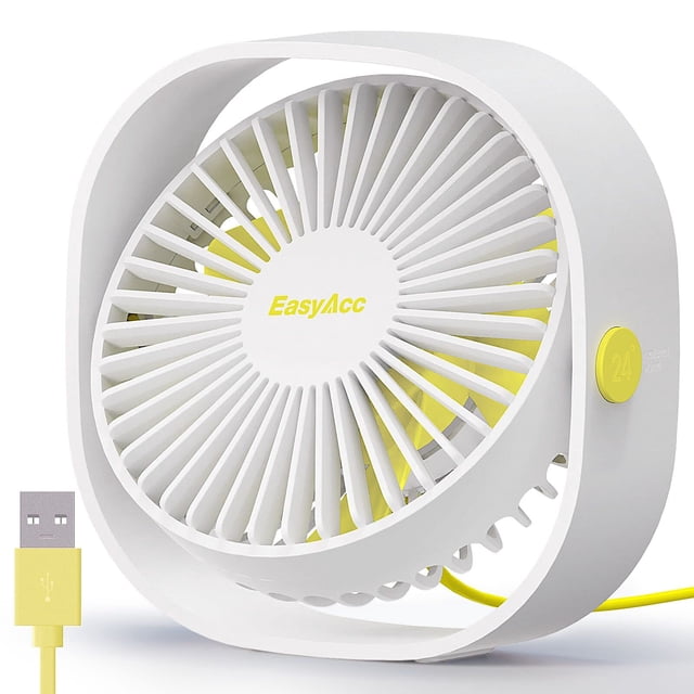 Ventilador de escritorio EasyAcc, USB, pequeño, portátil, 3 velocidades