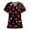 WineA_01#1029D, variant on Garbnen Animal Print Scrub Tops Women Stretchy Plus Size Stretch V Neck Short Sleeve Woman's Shirts Xmas Valentine's Day Holiday Prints Nurses Working Uniforms