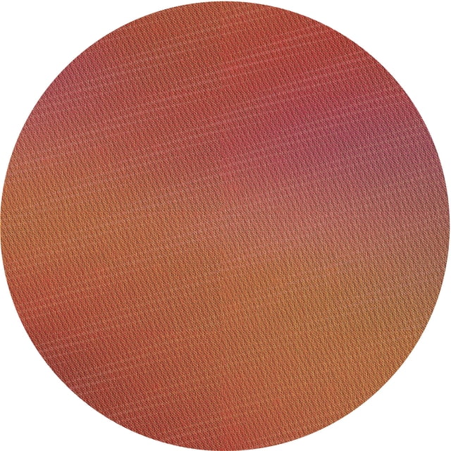 Ahgly Company Tapis d'Intérieur Rond Lavable en Machine Orange Vif Transitionnel, 8 Pieds Rond