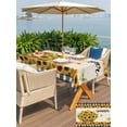 thumbnail image 5 of Outdoor Tablecloth with Umbrella Hole for Patio/Picnic/Party/Camping, Sunflowers Waterproof Table Cloth Rectangle Table Cover Washable, Farmhouse Retro Flowers Butterfly Checkered (60"x 84"), 5 of 8