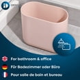 thumbnail image 2 of InterDesign Cade Slim Bathroom Trash Can, for Bedroom, Kitchen, Office, Matte Black, 2 of 4