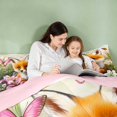 thumbnail image 4 of Erosebridal Fox Twin Comforter Sets for Girls, Pink Lilies Bedding Set, Pink Reversible 2pcs 1 Comforter and 1 Pillowcase, 4 of 6