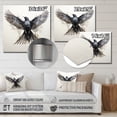 thumbnail image 4 of Designart "Grey Flight Of beauty II" Animals Metal Art Print, 4 of 5