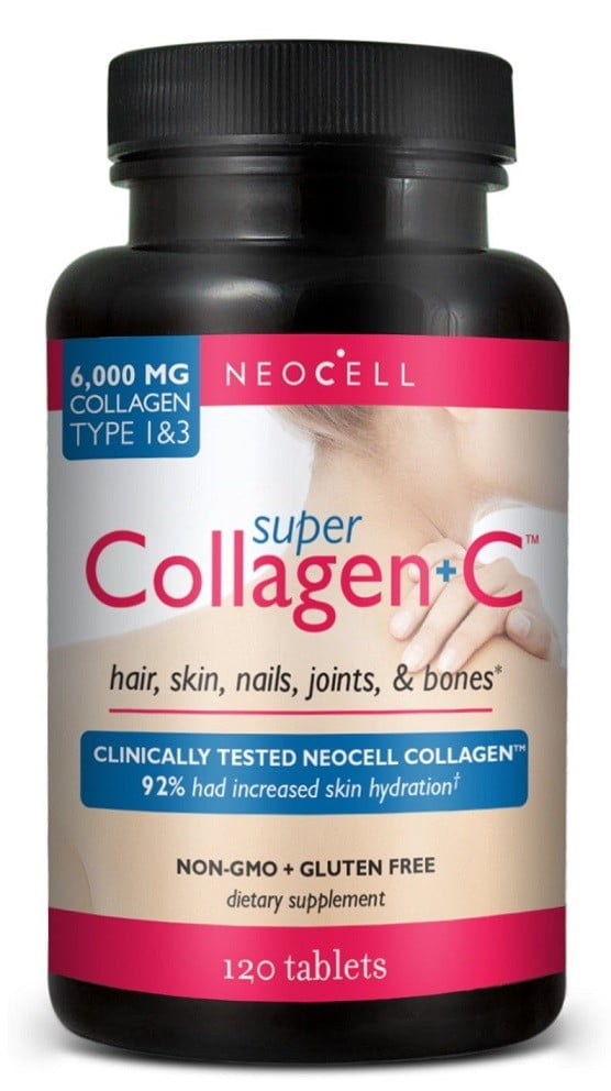 Neocell Super Collagen + C, Type 1 & 3, 120 Tablets-2 Pack - Walmart