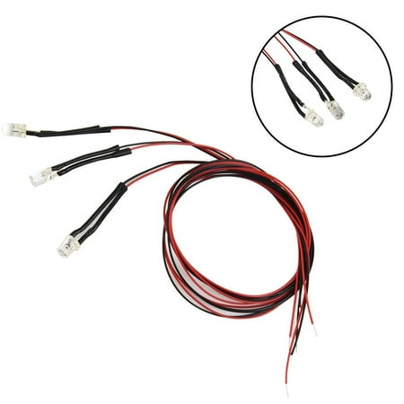 

3 Pcs Flicker LED 3mm Each 1x Yellow 1x Orange 1x Red for Voltages of 9-12v DC