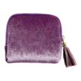 thumbnail image 4 of Bolsa pequeña para guardar joyas, bolsa de regalo, portátil, 5 compartimentos, organizador práctico con cremallera para pendientes y viajes. Púrpura, 4 of 9