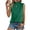 Dark Green, variant on Women's Mock Neck Knit Tank Top, Casual Sleeveless Blouse, Lightweight Summer Shell, Soft Ribbed Trim Vest, Elegant Layering