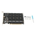 thumbnail image 2 of Adaptador M.2 NVME SSD A PCIe X16 Adaptador 4 Puerto Alta Velocidad 4x32 Gbps Tarjeta de Ataque Suave Con Indicador LED para las computadoras individuales, 2 of 7