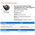 thumbnail image 2 of Rear Rearward Leaf Spring Hanger - Compatible with 1997 - 2001 Dodge Ram 2500 Standard Cab Pickup 1998 1999 2000, 2 of 4
