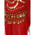 thumbnail image 6 of TiaoBug Kids Girls Belly Dance Outfits Halter Top Harem Pants Indian Carnival All Set Red 11-12, 6 of 7