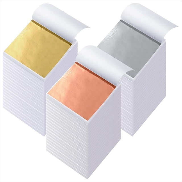 1200 Hojas de Hojas de , 3 Colores, Papel de Hoja de de Imitación, Hojas de Papel de para Decoración Artística, Manualidades, Uñas