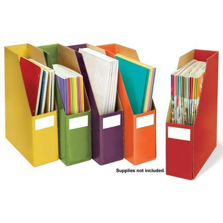 UPC: 0194629065547 | Primary Concepts Sensational Classroom Corrugated Cardboard Magazine Files Assorted Colors 5/Set 2